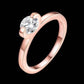 Feshionn IOBI Rings Two Prong "V" Set Solitaire Ring - Choose Your Color Ring