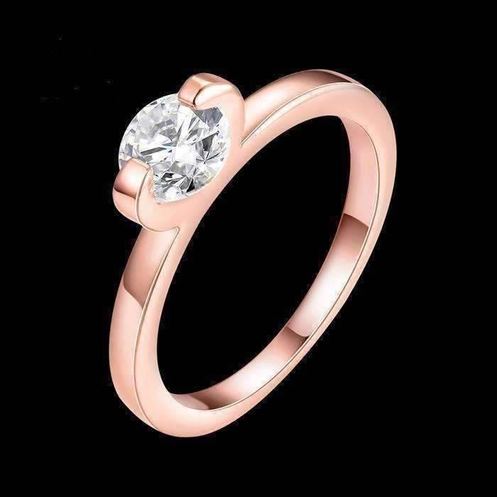 Feshionn IOBI Rings Two Prong "V" Set Solitaire Ring - Choose Your Color Ring