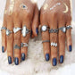 Feshionn IOBI Rings Ultimate Opal Collection Boho Midi-Knuckle Rings Set of 12