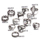 Feshionn IOBI Rings Ultimate Opal Collection Boho Midi-Knuckle Rings Set of 12