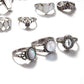 Feshionn IOBI Rings Ultimate Opal Collection Boho Midi-Knuckle Rings Set of 12