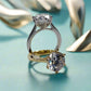 Feshionn IOBI Rings Victoria 4CT Round Cut IOBI Cultured Diamond Solitaire Ring