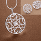 Feshionn IOBI Sets Compass Heart CZ Medallion Sterling Silver Necklace and Earrings Set