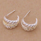Feshionn IOBI Sets Fern Leaf Two-Tone Sterling Silver Necklace and Cuff Earrings Set