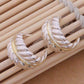 Feshionn IOBI Sets Fern Leaf Two-Tone Sterling Silver Necklace and Cuff Earrings Set