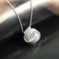Feshionn IOBI Sets Infinite Love Knot Sterling Silver Matching Necklace and Earrings Set