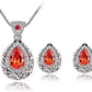 Feshionn IOBI Sets Tangerine Earrings Only Vintage Filigree Teardrop Necklace and Earrings Set or Individual - Choose Your Color!
