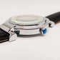 Feshionn IOBI Watches Black with Blue Crown Sophisticated Omega Case Water Resistant Wrist Watch With Leather Band - 5 Colors to Choose!