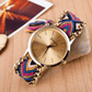 Feshionn IOBI Watches Blue Multi Offbeat Hand Woven Watch in 13 Colorful Patterns