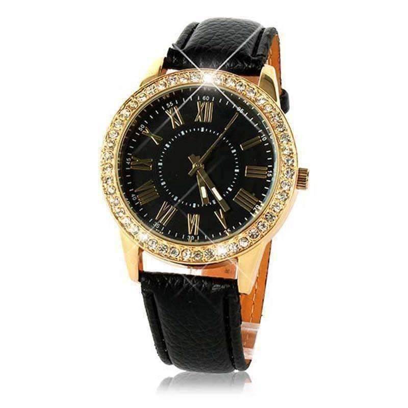 Feshionn IOBI Watches Casual Elegance Yellow Gold Geneva Watch With Matching Face ~ Two Classic Colors
