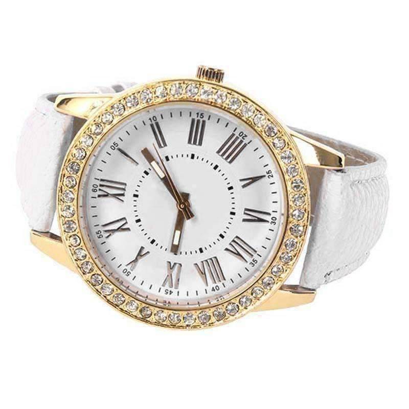 Feshionn IOBI Watches Casual Elegance Yellow Gold Geneva Watch With Matching Face ~ Two Classic Colors