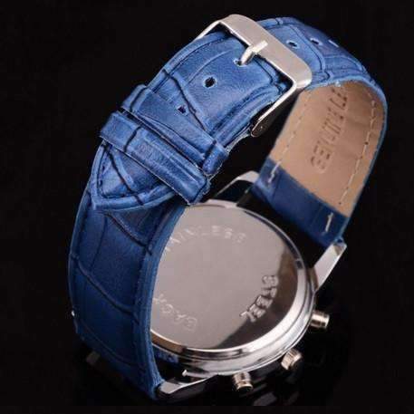 Feshionn IOBI Watches CLEARANCE - Men's Luxury Tach Watch Stainless Steel with Leather Band In Two Colors