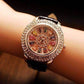 Feshionn IOBI Watches Kaleidoscope of Colors Deluxe Crystal & Leather Wrist Watch ~ Four Colors to Choose!