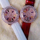 Feshionn IOBI Watches Kaleidoscope of Colors Deluxe Crystal & Leather Wrist Watch ~ Four Colors to Choose!