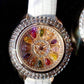 Feshionn IOBI Watches Kaleidoscope of Colors Deluxe Crystal & Leather Wrist Watch ~ Four Colors to Choose!