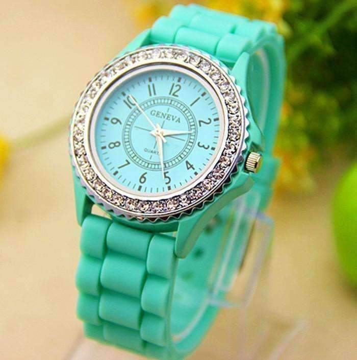 Feshionn IOBI Watches Mint Green Sparkly Silky Silicone Watch - Choose Your Color