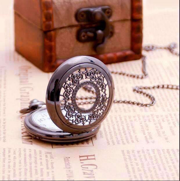 Feshionn IOBI Watches Oiled Bronze Scroll Detail Classic Pocket Watch