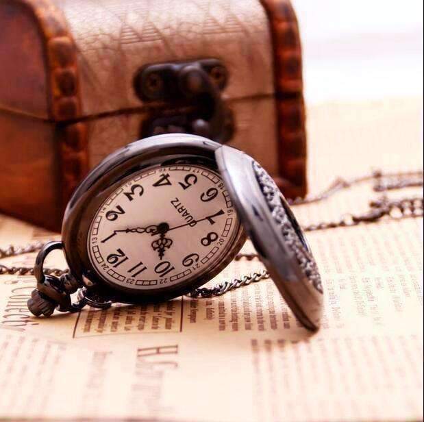 Feshionn IOBI Watches Oiled Bronze Scroll Detail Classic Pocket Watch