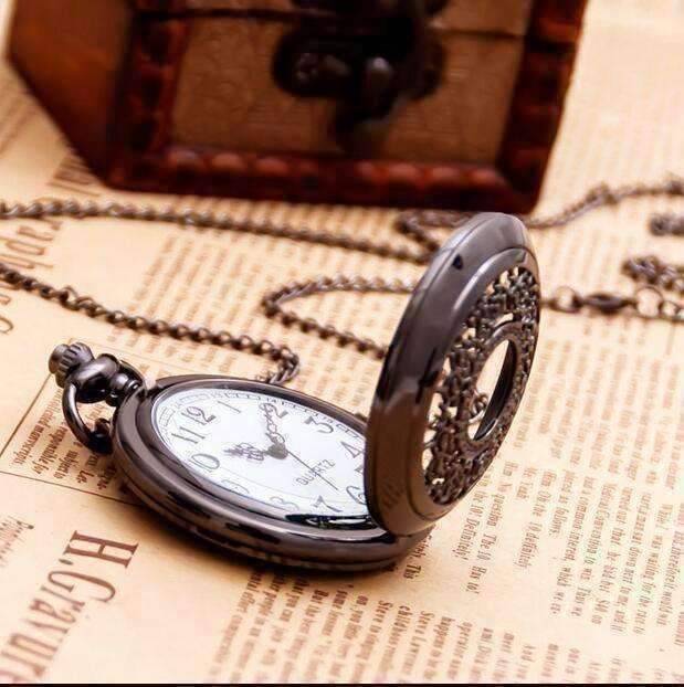 Feshionn IOBI Watches Oiled Bronze Scroll Detail Classic Pocket Watch