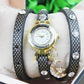 Feshionn IOBI Watches ON SALE - "Look To The Moon And Stars" Sparkly Wrap Bracelet Watch in Black