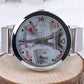 Feshionn IOBI Watches One Way Eiffel Tower Silver Mesh Band Watch
