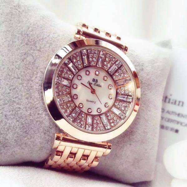 Feshionn IOBI Watches Rose Gold Spectacle Deluxe Austrian Crystal Luxury Ladies Watch in Two Colors
