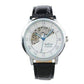 Feshionn IOBI Watches Sophisticated In White Mechanical Skeleton Automatic Watch For Men