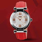 Feshionn IOBI Watches Sophisticated Omega Case Water Resistant Wrist Watch With Leather Band - 5 Colors to Choose!