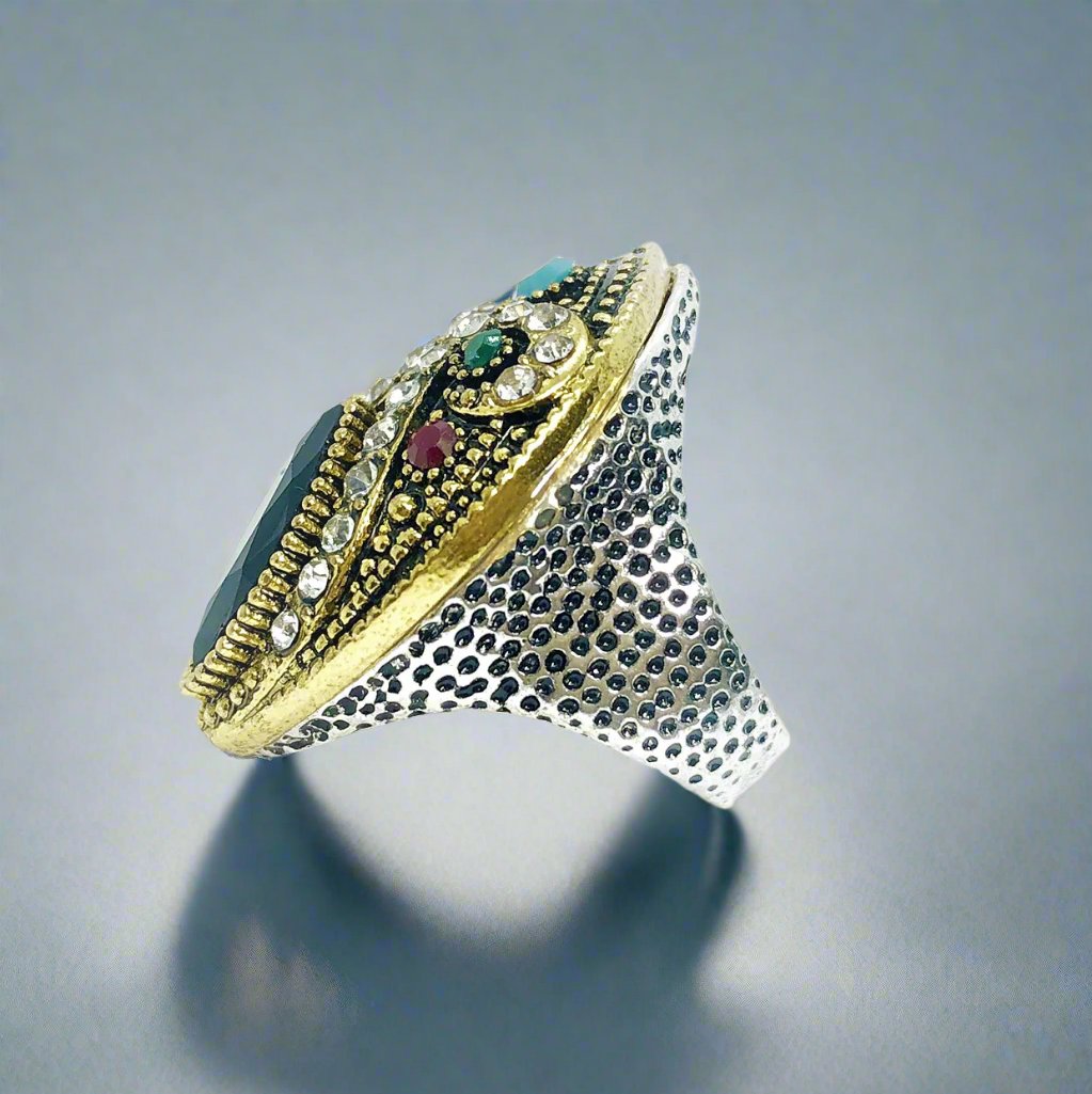 Turkish Empire Bejeweled Cocktail Ring for Women