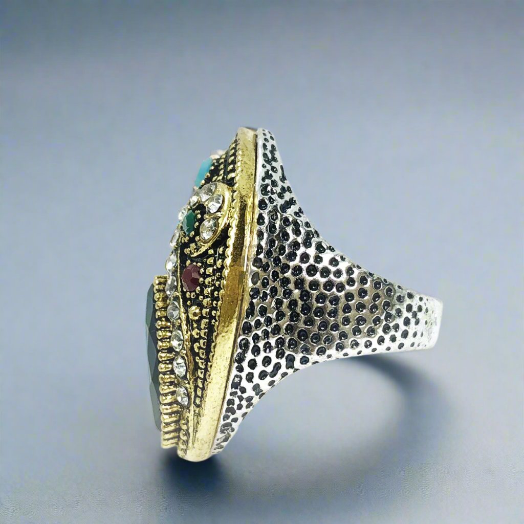 Turkish Empire Bejeweled Cocktail Ring for Women