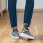 COM4T Gray Plad Men’s Slip-On Canvas Fashion Shoes by OB Original Apparel