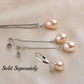Peach Genuine Freshwater Pearl Drop Necklace