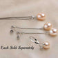 Peach Genuine Freshwater Pearl & CZ Adjustable Bypass Ring