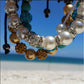 Uber Shamballa Bracelet - Metallic Champagne and Hematite