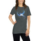 Short-Sleeve Women Soft T-Shirt Blue Fire Bird Design by IOBI Original Apparel