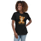 Women's Relaxed Soft & Smooth Premium Quality T-Shirt I Love My Teddy Bear Design by IOBI Original Apparel