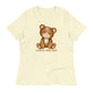 Women's Relaxed Soft & Smooth Premium Quality T-Shirt I Love My Teddy Bear Design by IOBI Original Apparel