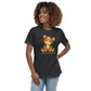 Women's Relaxed Soft & Smooth Premium Quality T-Shirt I Love My Teddy Bear Design by IOBI Original Apparel