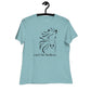 Women's Relaxed Soft & Smooth Premium Quality T-Shirt Can't Be Broken Horse Design by IOBI Original Apparel