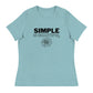 Women's Relaxed Soft & Smooth Premium Quality T-Shirt Simple Is Beautiful Design by IOBI Original Apparel