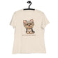 Women's Relaxed Soft & Smooth Premium Quality T-Shirt Yorkie You're At My Mercy Design by IOBI Original Apparel