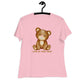 Women's Relaxed Soft & Smooth Premium Quality T-Shirt I Love My Teddy Bear Design by IOBI Original Apparel