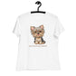Women's Relaxed Soft & Smooth Premium Quality T-Shirt Yorkie You're At My Mercy Design by IOBI Original Apparel